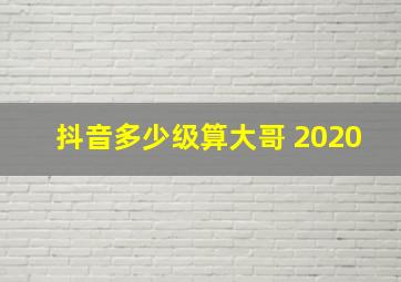 抖音多少级算大哥 2020